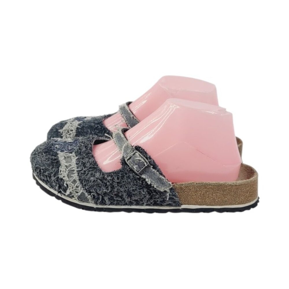 Birki's‎ Women's Black Maria Fuzzy Denim Slip-On Casual Clogs Size US 7